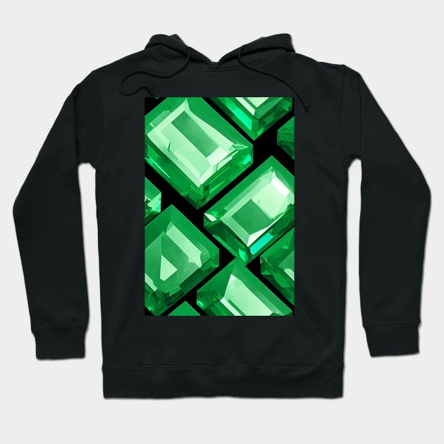 Jewel Pattern - Green Emerald, for a bit of luxury in your life! #8 Hoodie by Endless-Designs